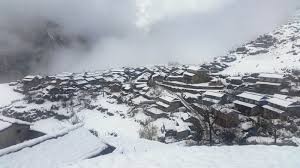 उपल्लो मुस्ताङमा हिमपात