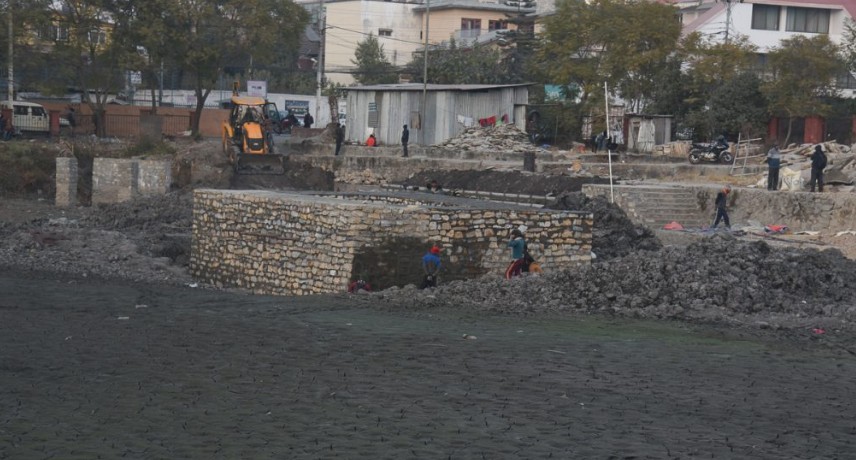 राजनीति छिचोल्दै कमलपोखरी पुनःनिर्माणको दुइतिहाई काम सम्पन्न