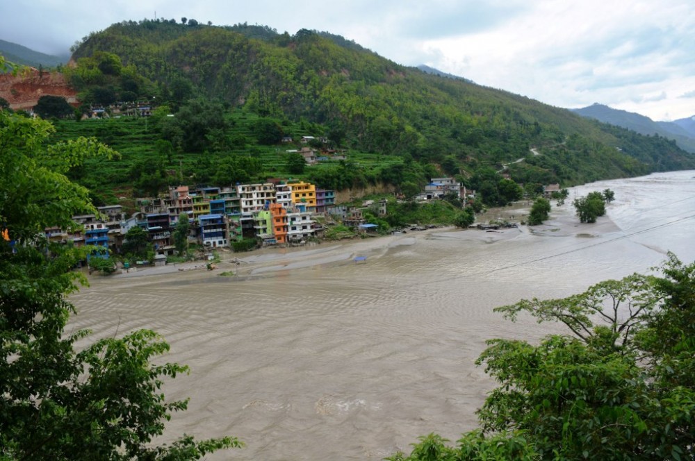 गोर्खामा बूढीगण्डकीले बगायो दुई घर 