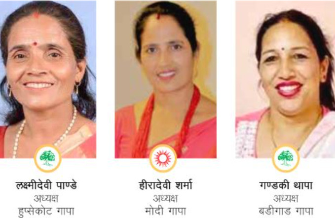 गण्डकी प्रदेशका तीन पालिका प्रमुखमा महिला निर्वाचित