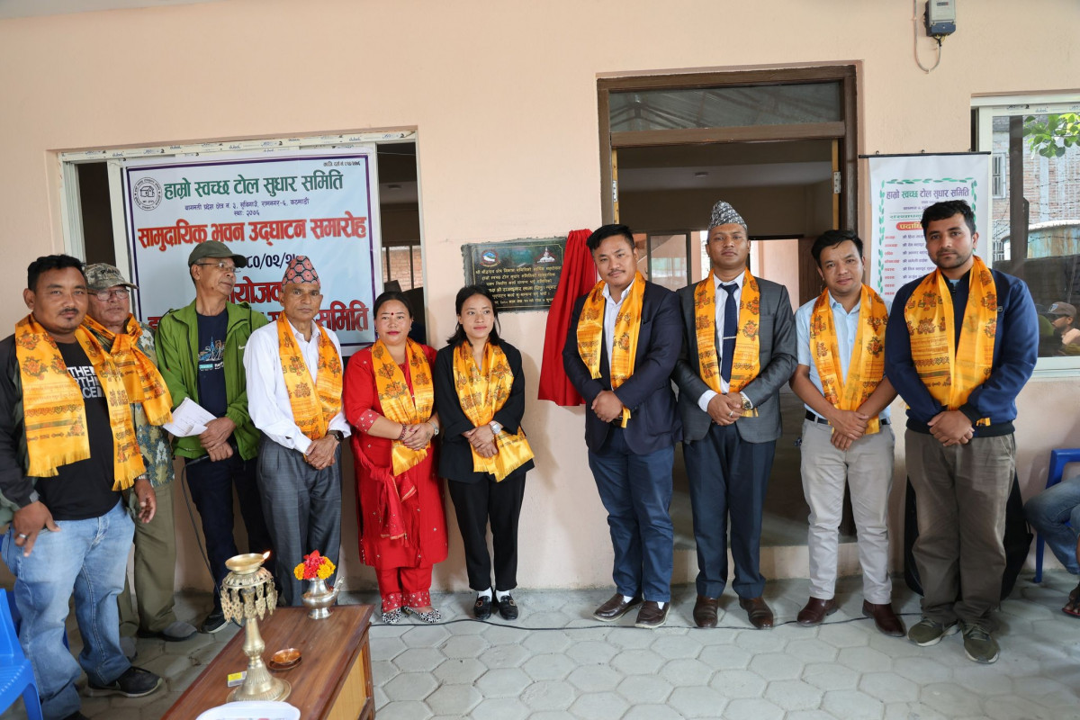 निर्माणमा आक्रामक बन्दै बौद्धनाथ क्षेत्र विकास, सुबिगाउँमा बहुउपयोगी सामुदायिक भवन उद्घाटन