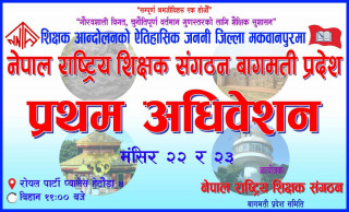६० जिल्ला अध्यक्षको मागलाई समेट्दै शिक्षक संगठनको हेटौंडा घोषणापत्र जारी
