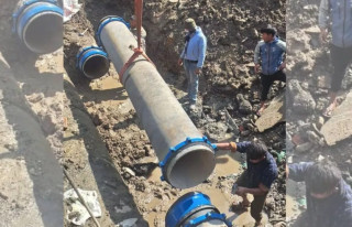 बबरमहलमा फुटेको खानेपानीको पाइप मर्मत सम्पन्न