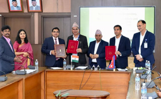 भारत सरकारको सहयोगमा निर्माण हुने १० परियोजनाको समझदारी पत्रमा हस्ताक्षर