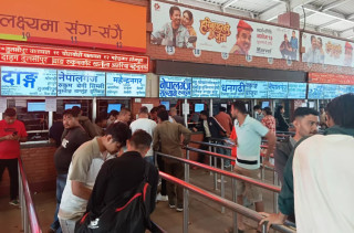 नयाँ बसपार्कमा यात्रुको घुइँचो बढ्दै